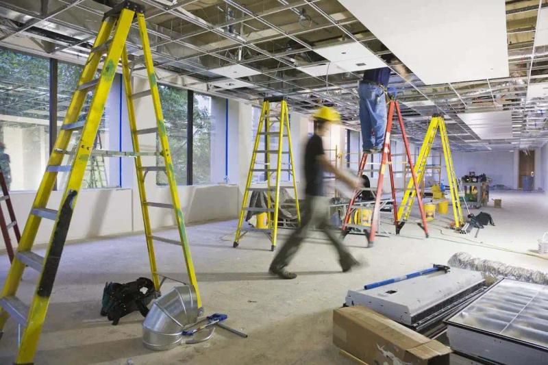Ladders on a building site