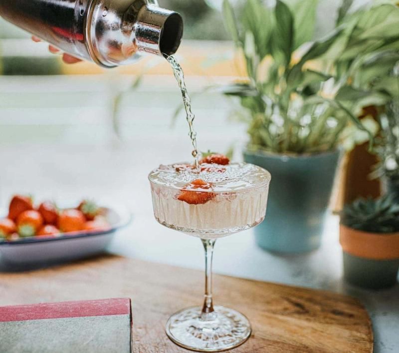 Strawberry cocktail drink