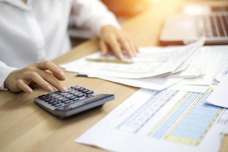 Person working on their business accounts
